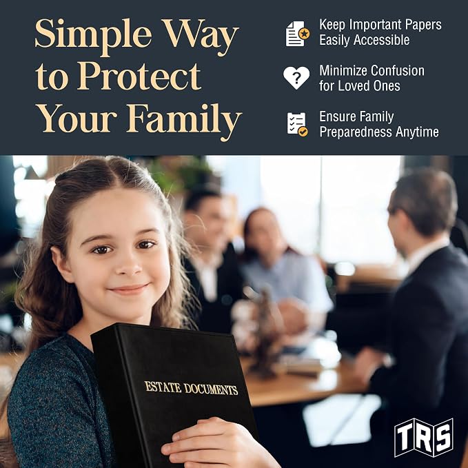 TRS Estate Planning Binder Kit – Pre-Labeled Tabs, Sheet Protectors | 1.5" - Image 4