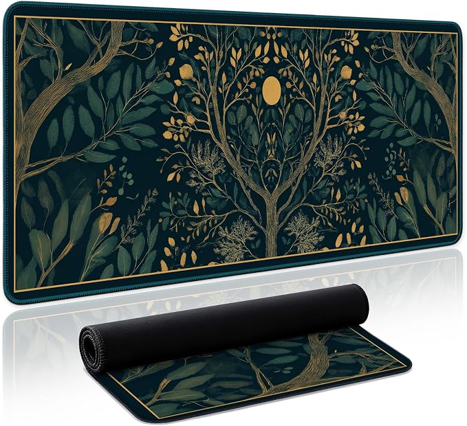 Aesthetic Desk Mat, Cute Hidden Bloom Desk Pad Protector by Zotia