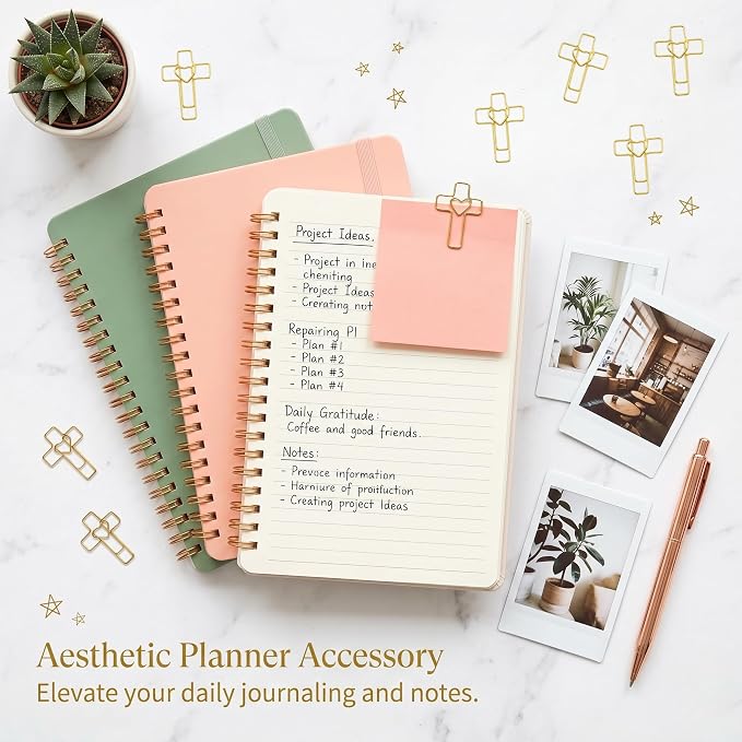 150 PCS Gold Heart Cross Paper Clips, Journaling, Church Events, Teacher - Image 3
