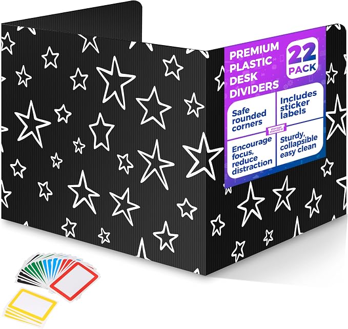 22-Pack Desk Dividers for Students by Storage+Standard