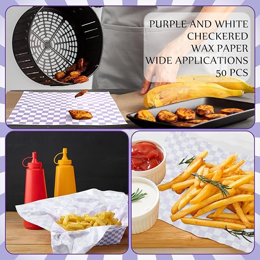 Geosar 100 Pcs Gingham Party Supply Disposable Paper Food Tray Bulk Disposable - Image 5