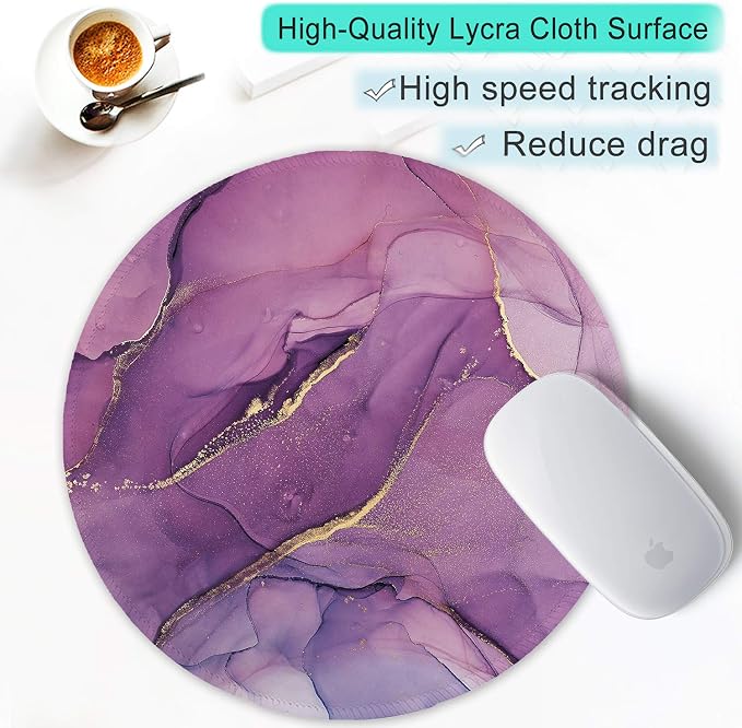 ITNRSIIET Round Mouse Pad with Stitched Edge Premium-Textured Waterproof - Image 6