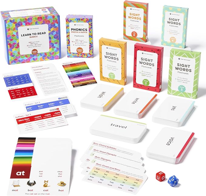 Award-Winning Learn to Read Flash Card Bundle – 1600+ Words: Sight Words by ThinkTankScholar