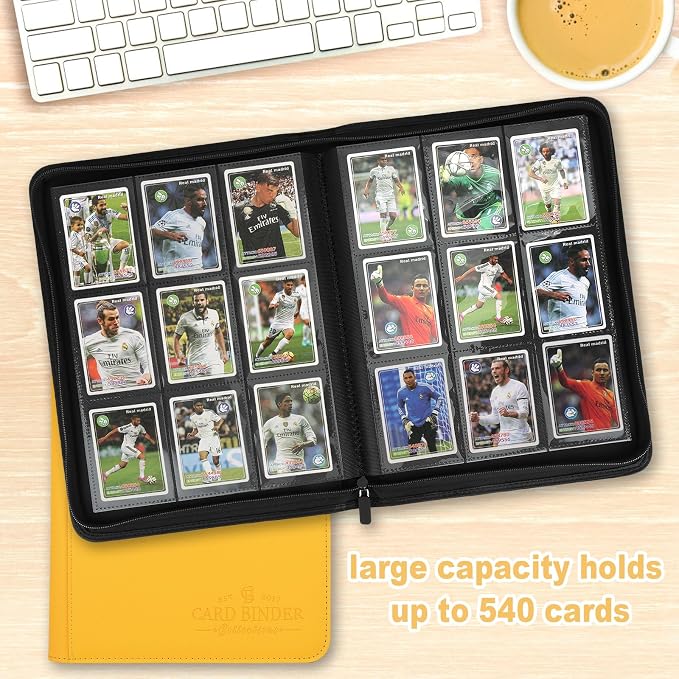 9 Pockets Card Binder, Premium Zip Trading Card Binder, 540 Double Sided Pocket - Image 4