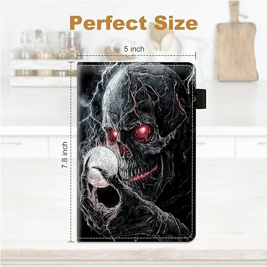Dark Skull Cute Server Book for Waitress & Waiter 8"x5" - Image 2