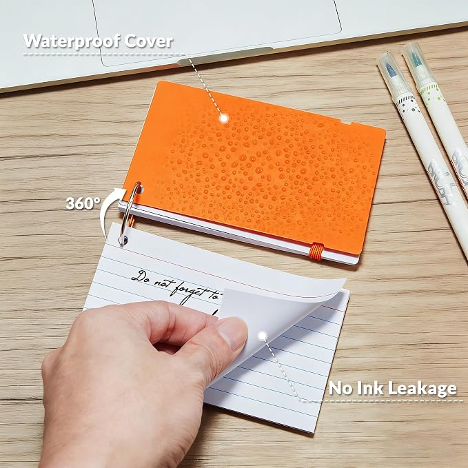 NEEWAY Ruled Index Cards with Ring 3x5 Inches, Flash Cards with Rings - Image 6
