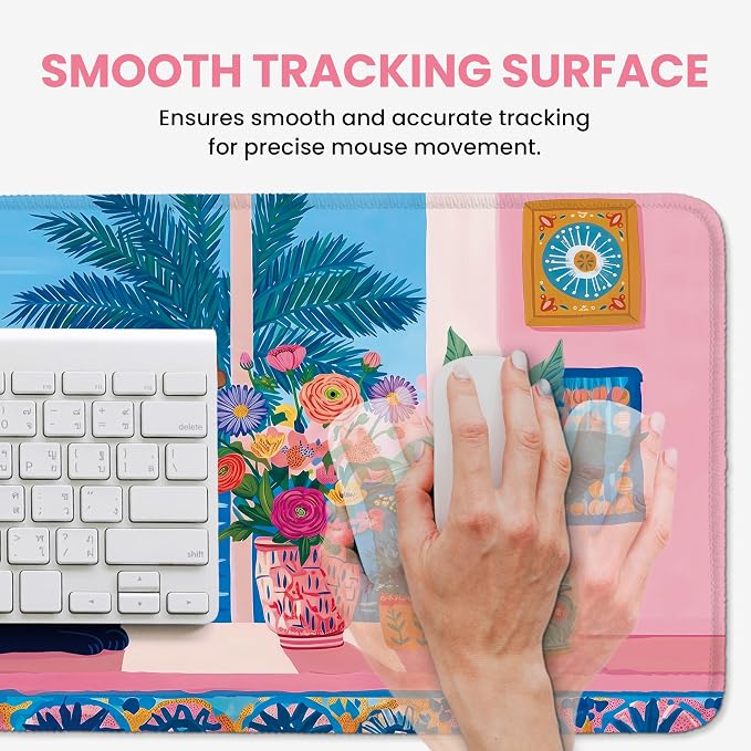Aesthetic Desk Mat, Cute Quiet Cat Desk Pad Protector - Image 4