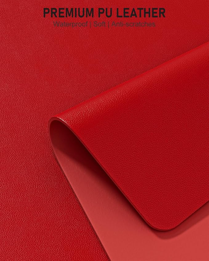 Desk Pad, 35.5" x 17" PU Leather Non-Slip Desk Mat Large Mouse Pad - Image 3