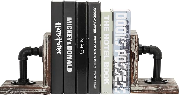 MyGift Decorative Bookends, Office Book Ends - Image 2