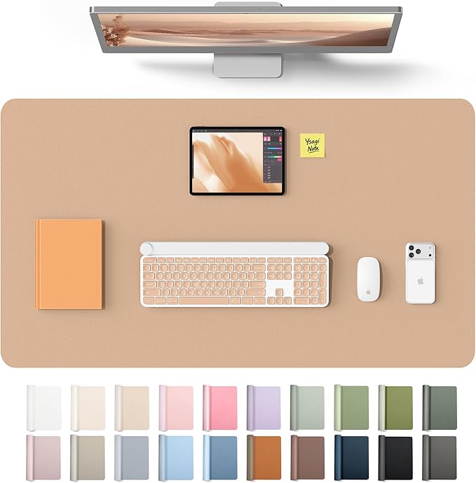 YSAGi Leather Desk Protector, Office Mat, Large Mouse Mat, Non-Slip PU Leather by YSAGi