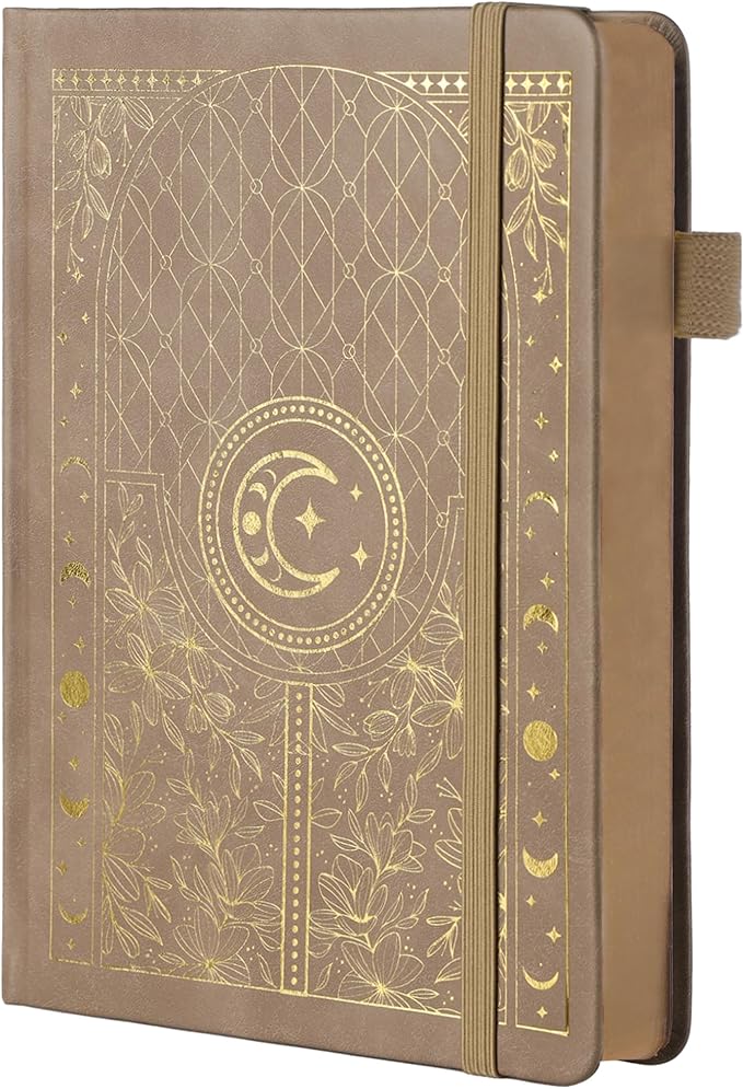 TIEFOSSI Bullet Dotted Journal Notebook, 160gsm 256 Numbered Thick Paper, A5 Hardcover Dotted Grid Diary for Women Men Work Writing, Bullet Dot Journaling, Drawing, 5.8 x 8.3 in-DeskLoop Office