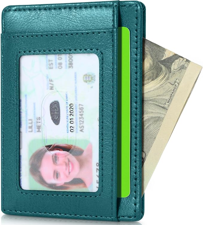 Travelambo Slim Wallet Front Pocket Minimalist Leather RFID Blocking Medium Size - Image 9