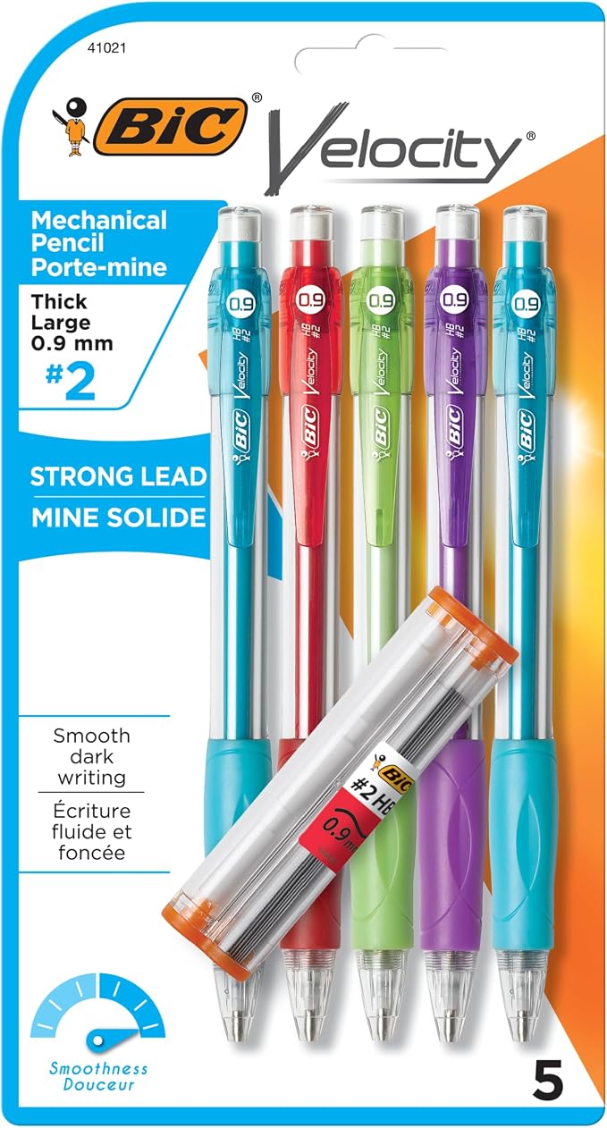 BIC Velocity Strong Lead Mechanical Pencils, by BIC