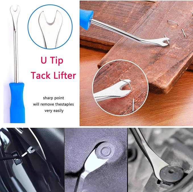 Upholstery Staple Remover Staple Puller Tack Puller Nail Remover Tool Set - Image 5