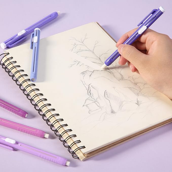 Mr. Pen- Retractable Mechanical Eraser Pens, 6 Pack, Twilight Colors | - Image 6