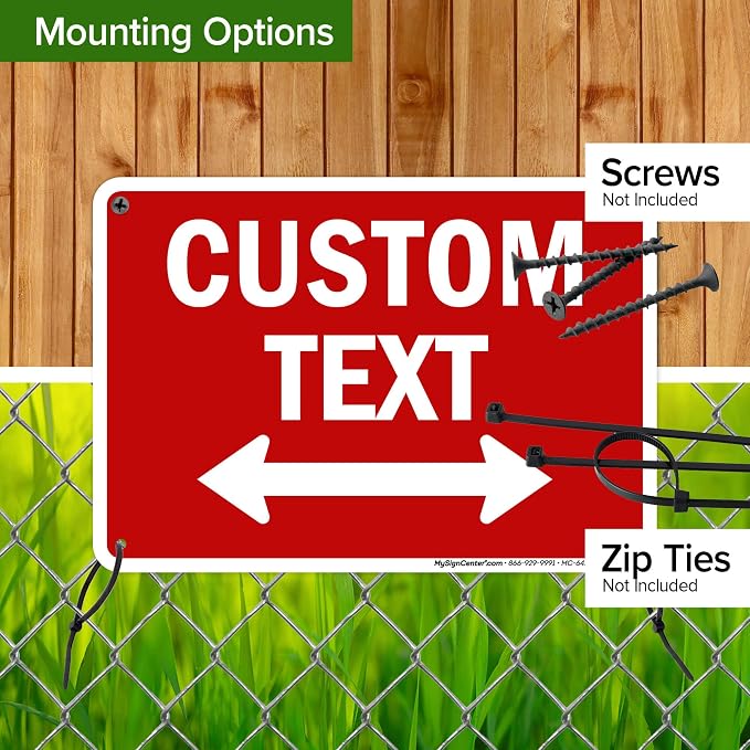 Custom Arrow, Custom Directional Sign, Two way Arrow, 7x10 Inches, Rust Free - Image 5