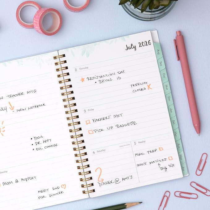 Blue Sky 2026-2027 Weekly and Monthly Academic Year Planner Calendar, July 2026 - Image 2