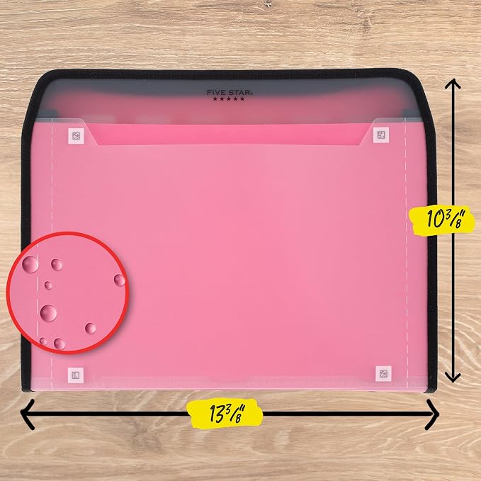 Five Star Expanding File Organizer + Study App, 7-Pocket Accordian File - Image 6