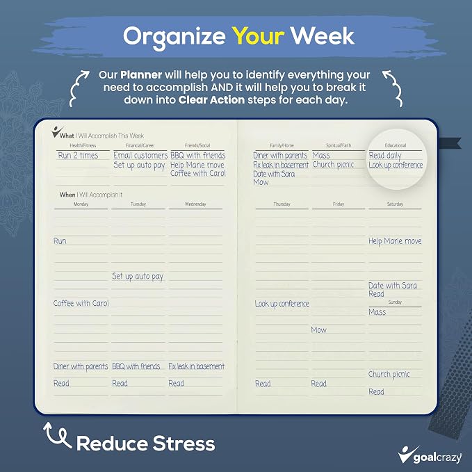 Undated Daily Planner to Achieve Your Goals 2025-2026 - Image 5