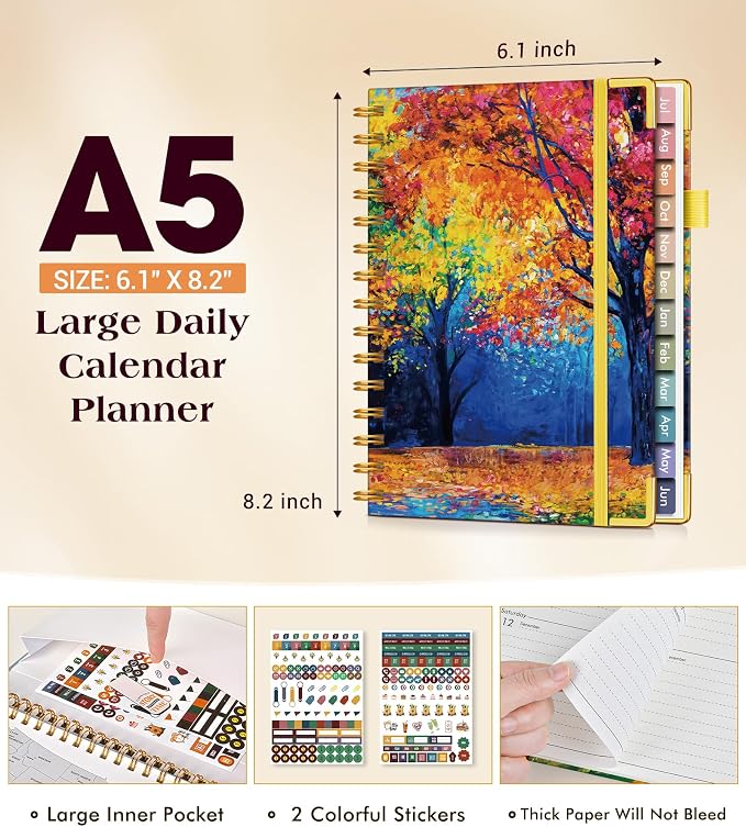 Academic Planner 2026-2027, Hardcover Weekly and Monthly Calendar Planner from - Image 5