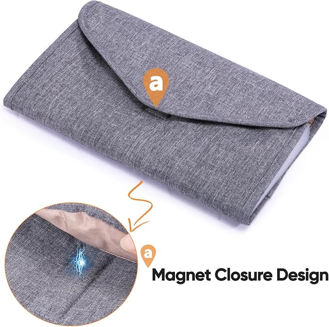 Fabric Bill Organizer with Pockets 10x6 Receipt Organizer - Image 2