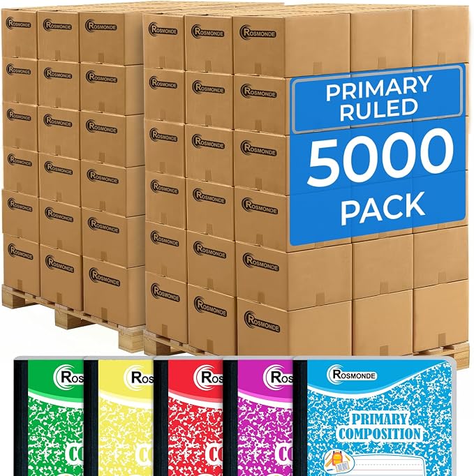 Rosmonde 5000 Pack Writing & Drawing Space Primary Journal, 9-3/4 x 7-1/2 by Rosmonde