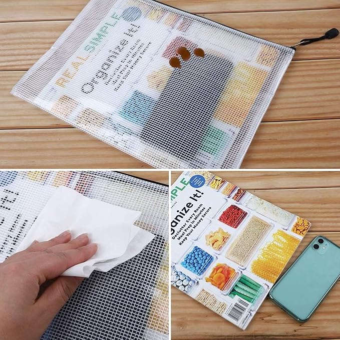 EOOUT 24pcs Mesh Zipper Pouch Bags, Plastic Zipper Bag - Image 5