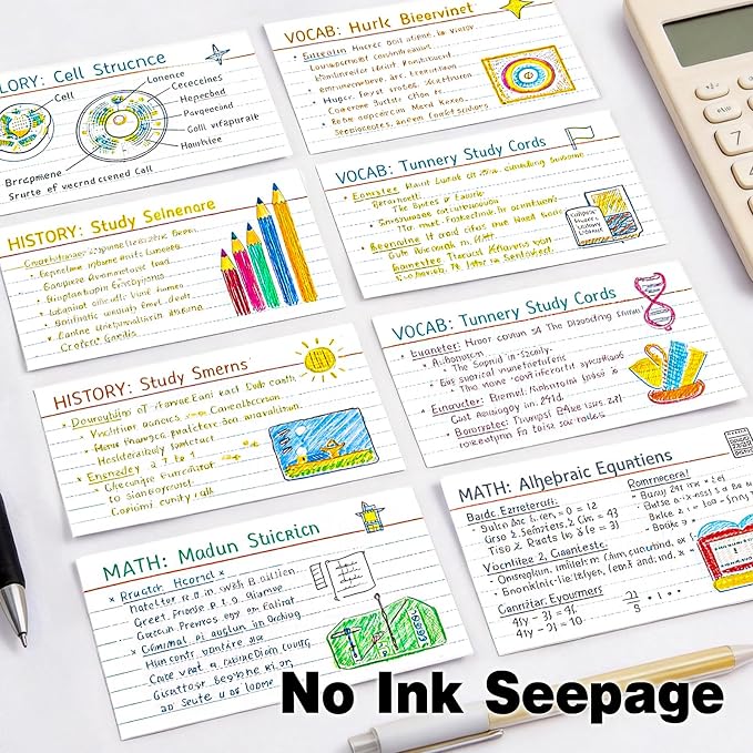 2400 PCS Index Cards Bulk，3x5 Flash Cards - Image 4