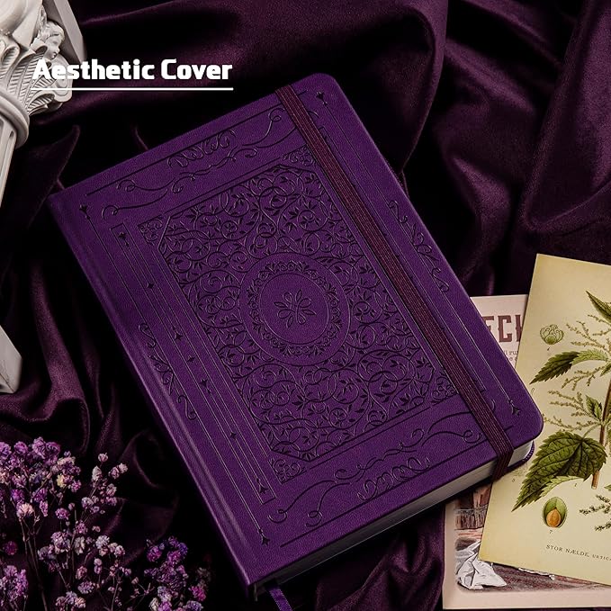 TIEFOSSI Bullet Dotted Journal Notebook, 160gsm 256 Numbered Thick Paper, A5 Hardcover Dotted Grid Diary for Women Men Work Writing, Bullet Journaling, Drawing, 5.8 x 8.3 in-DeskLoop Office