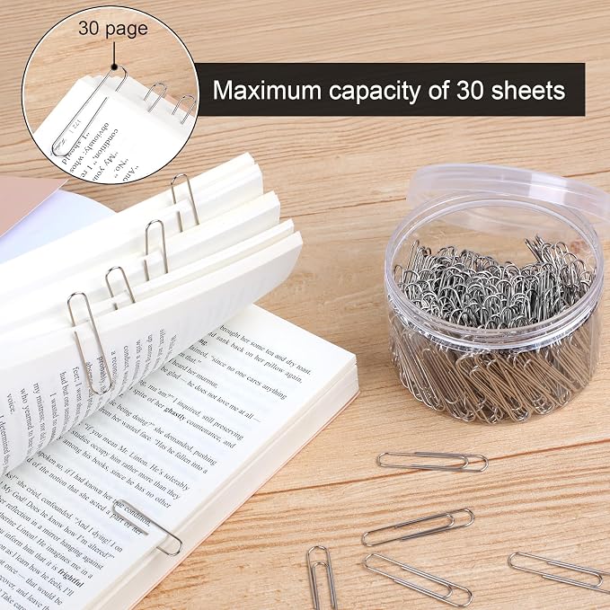 280 Pcs Large Paper Clips, 2 Inch Jumbo Paper Clips, Stainless Steel Large - Image 3