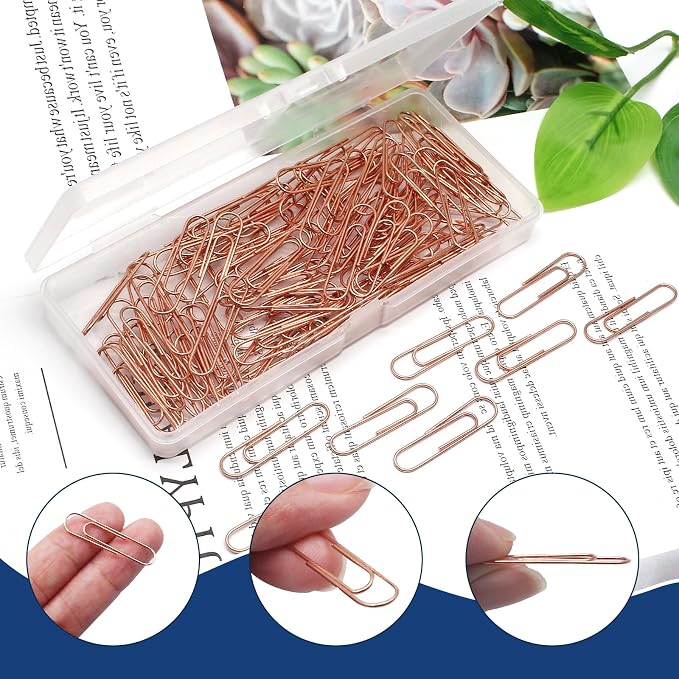 Luomorgo 120 Pcs Rose Gold Paper Clips - Image 3