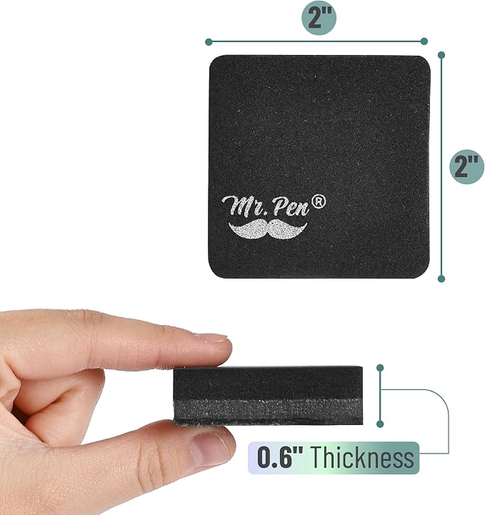 Mr. Pen- Mini Magnetic Dry Erase Erasers, 24 Pack | Black Small Magnetic - Image 3