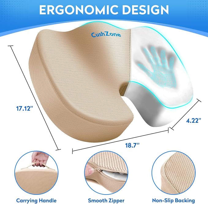 XXL Seat Cushion Office Car Seat Cushion, Memory Foam Cushion - Image 4