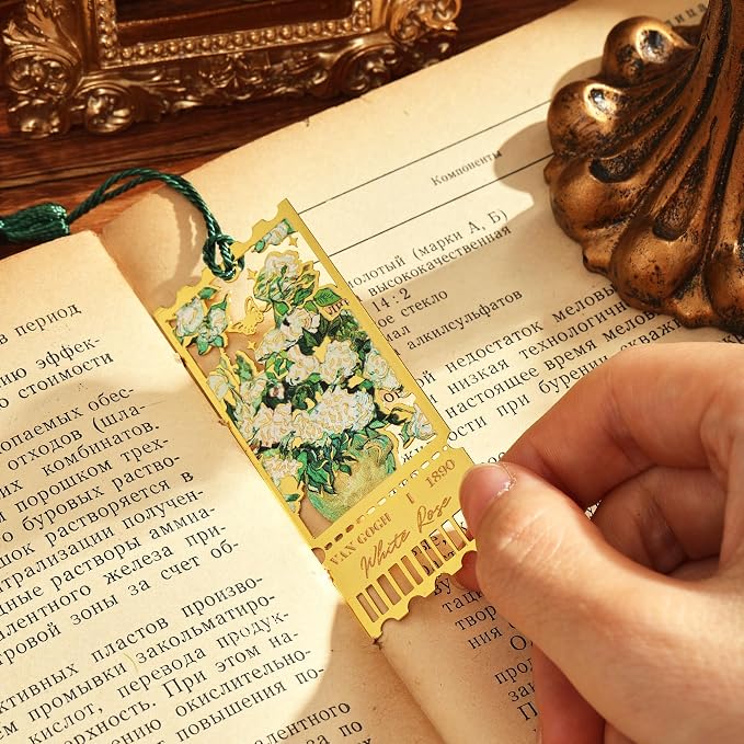 4 Pieces Metal Bookmarks with Tassel - Image 5