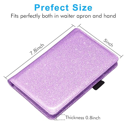 ACdream Server Books for Waitress, Guest Book Note Pad, Cute Pocket Leather - Image 4