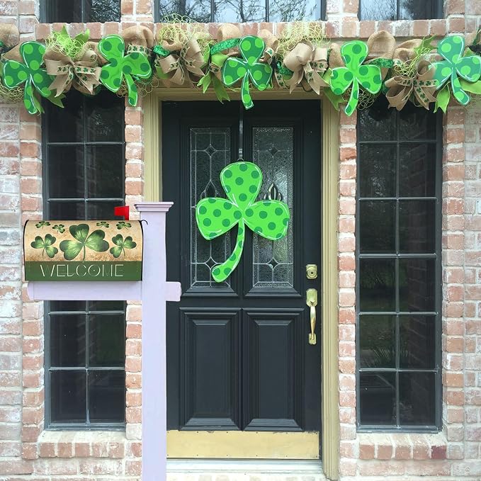 Shamrock Welcome St. Patrick's Day Mailbox Covers, 25.5 X 21 in Mail Box Covers - Image 2