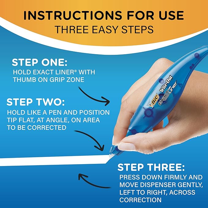 BIC Wite-Out Brand Exact Liner Correction Tape, 19.6 Feet, Clean and Easy to - Image 5