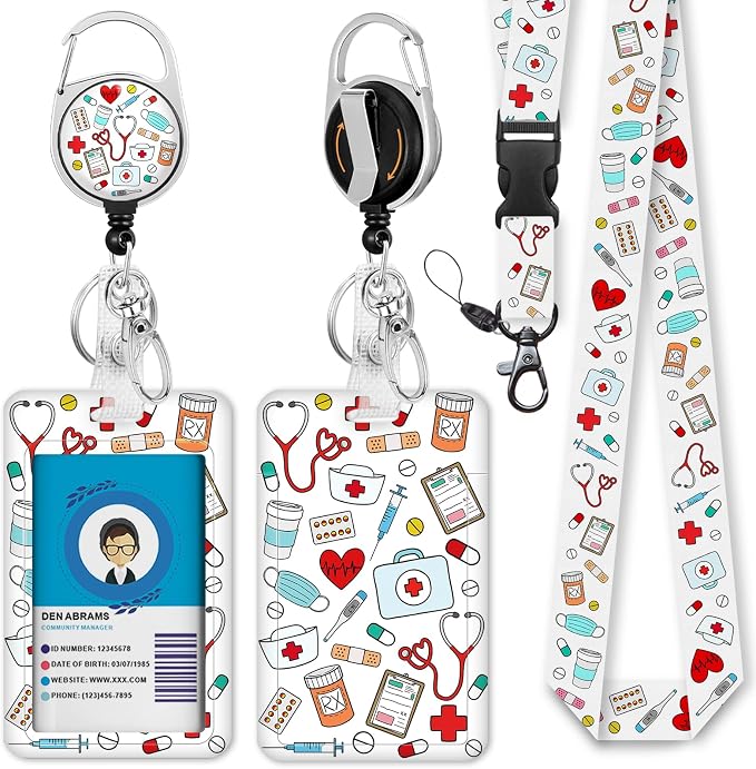 Immaturus Nurse Badge Reel Pharmacy Lanyards by IMMATURUS