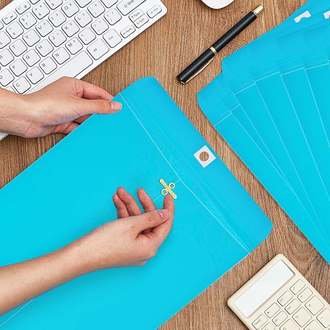 Geyee 200 Pcs Clasp Manilla Envelopes Gummed Colored Envelopes - Image 5