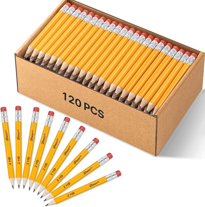 ZWlOT Golf Pencils with Eraser, #2 HB Half, Pre-Sharpened, 120/200/320 Count by excellencepremiumquality