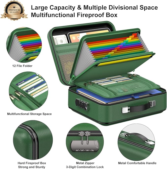 COLCASE Fireproof Document Box - Image 4