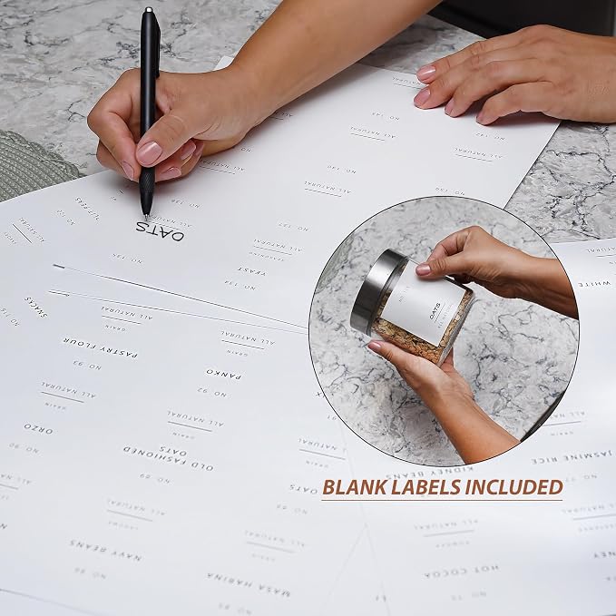 Pantry Labels for Food Containers 179 Labels Set | Pre-Printed Stickers | 2 - Image 6