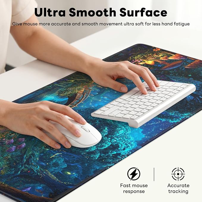 Desk Mat, Big Desk Pad, 31.5x11.8 Inches Extended Big Gaming Mouse Pad - Image 5