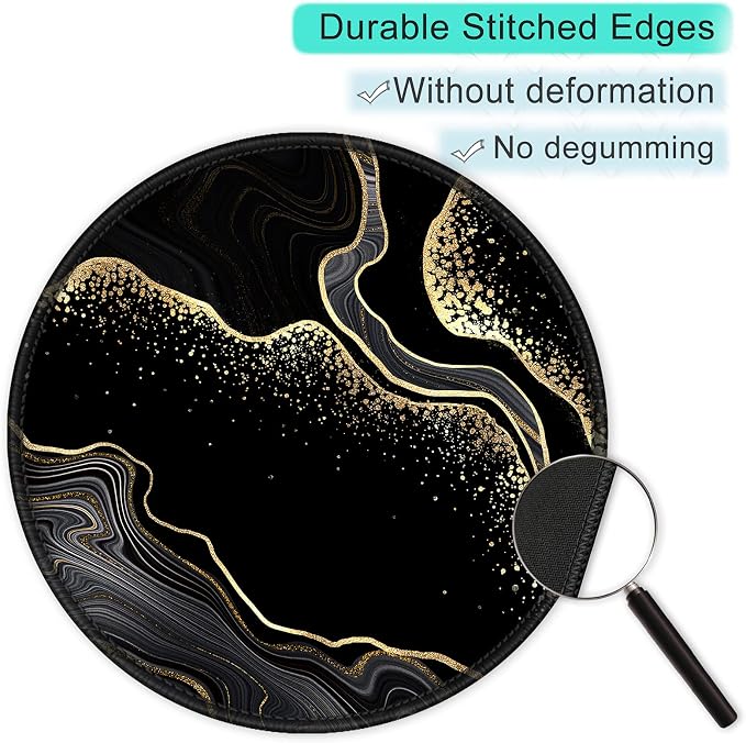 ITNRSIIET Round Mouse Pad with Stitched Edge Premium-Textured Waterproof - Image 5