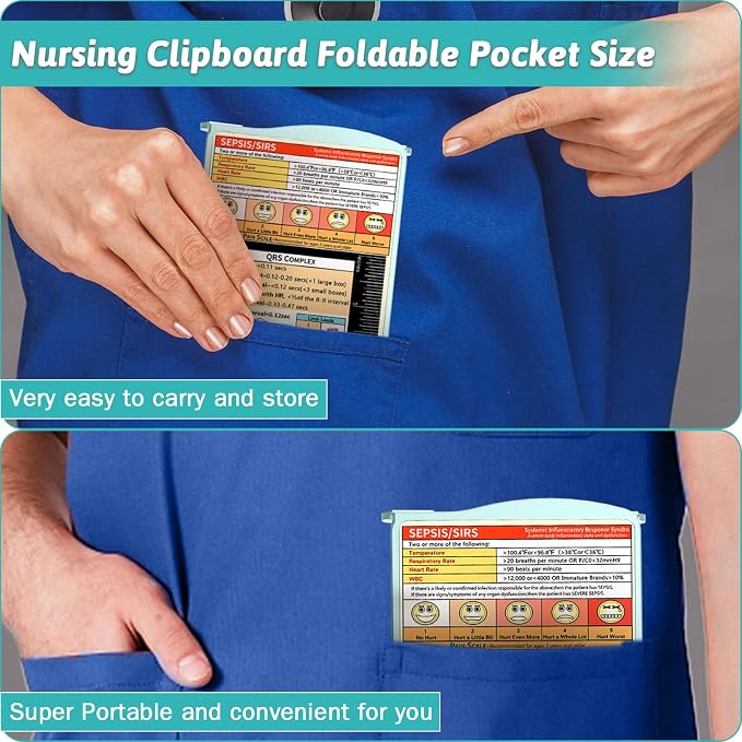 Nursing Clipboard Foldable Clipboard Medical: Edition Cheat Sheets Aluminum 3 - Image 2