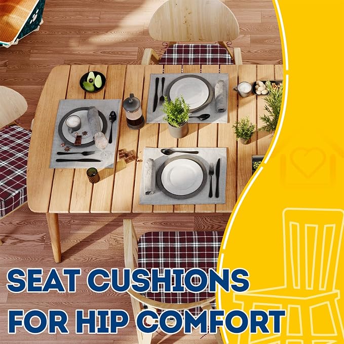 AAAAAcessories D-Shaped Chair Cushions, Machine-Washable Cover - Image 8