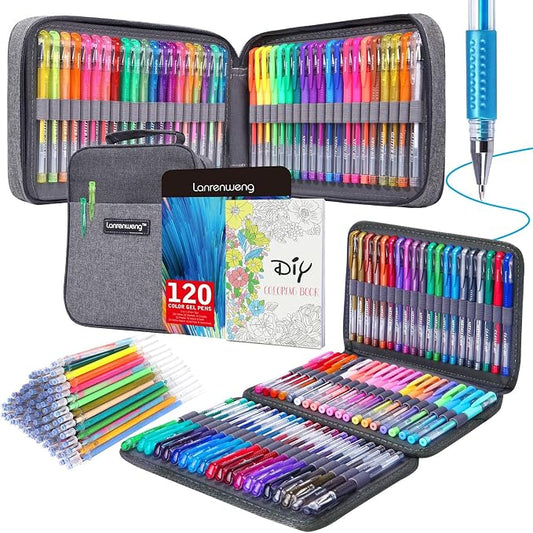 240 Pack Set 120 Colored Gel Pen by LANRENWENG