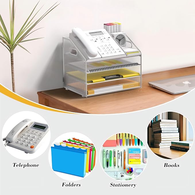 Letter Tray Paper, 4 Tier Desk Organizer - Image 5