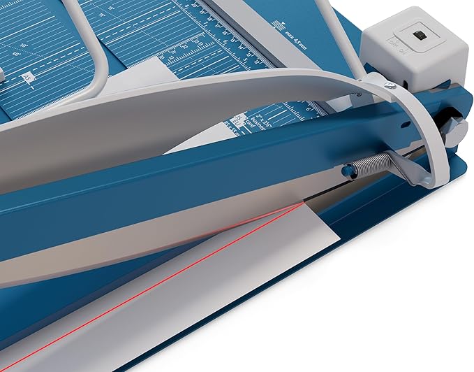 Dahle 564 Premium Guillotine Trimmer w/Laser, 14" Cut Length, 40 Sheet Capacity, Self-Sharpening, Manual Clamp, w/Safety Guard-DeskLoop Office