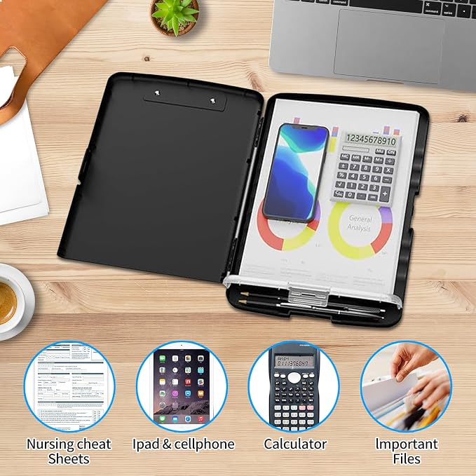 LYHXLYJH Clipboard with Storage, A4 Clipboards with Pen Holder, Heavy Duty - Image 5